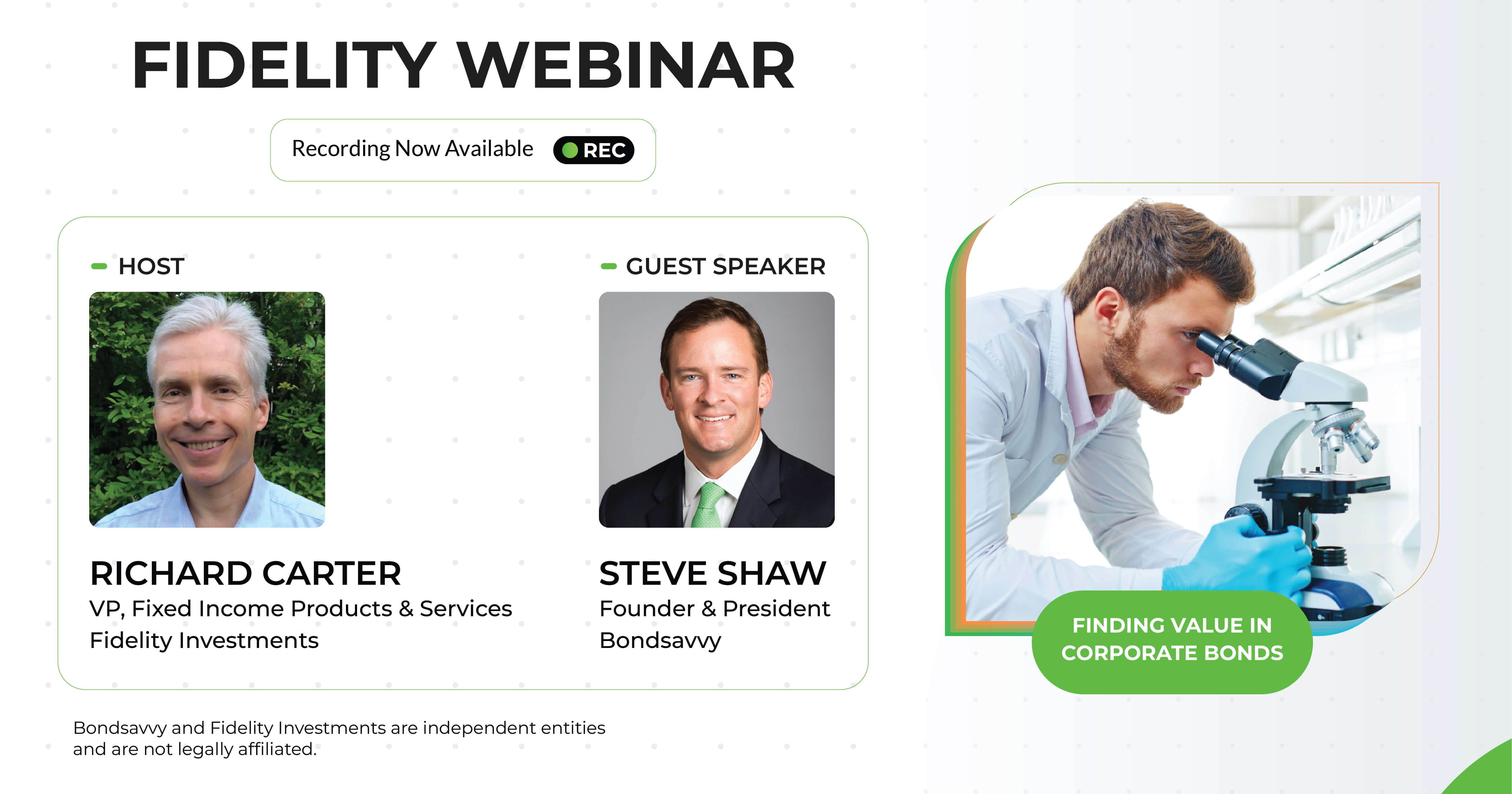 View Recording of Finding Value in Corporate Bonds, a Fidelity Webinar on Demand