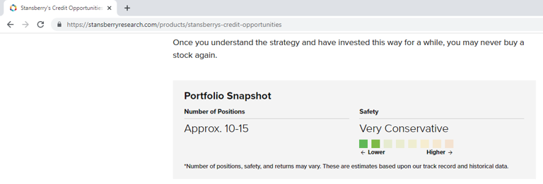 Risk of stansberry credit opportunities